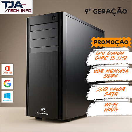 CPU i3 9ª Geração  8GB RAM DDR4  SSD 240GB Wi-Fi Incluso  💻⚡ NOVO!