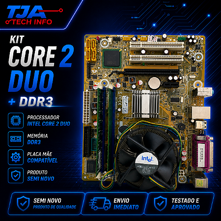 Kit Intel Core 2 Duo 2gb DDR3 | Semi Novo | Envio Imediato 🚚