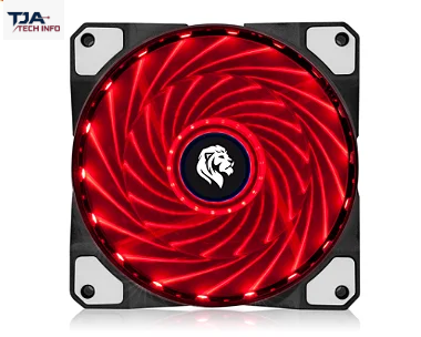 Cooler 120mm Vermelho Gamer Silencioso com LED – 4 Pinos Molex
