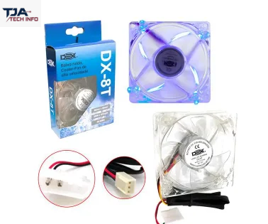 Cooler Fan 80Mm x 25mm Dx-8T Led Azul - DEX NOVO