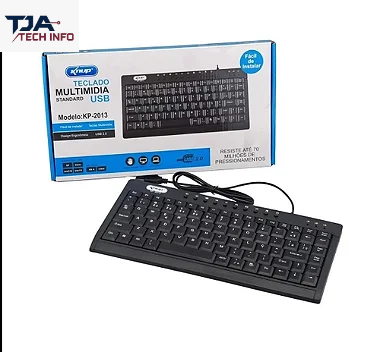 Mini Teclado USB ABNT2 Knup com Teclas Multimídia – Compacto e Prático!