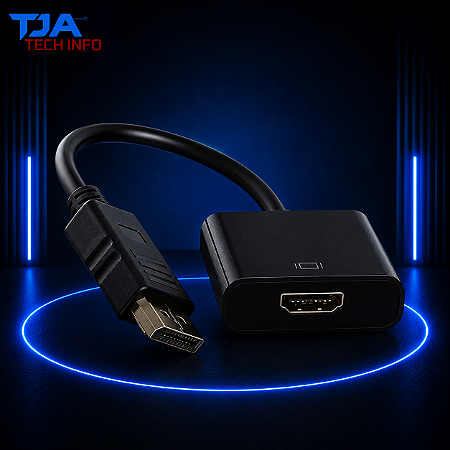 Adaptador DisplayPort Macho para HDMI Fêmea – Alta Definição e Conectividade | TJA Tech Info