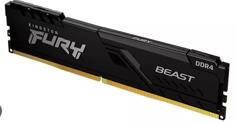 Memória RAM Fury Beast DDR4 color preto 32GB 1 Kingston KF432C16BB/32