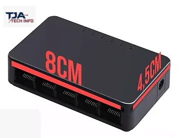HUB Switch 5 Portas 10/100/1000 Mbps Gigabit RJ45 🖥️ | Plug & Play | Fonte 12V Inclusa ⚡