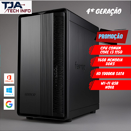 CPU Intel Core i5 4ª Geração  16GB DDR3  HD 1TB  Wi-Fi  Socket 1150 |NOVA! 🚀