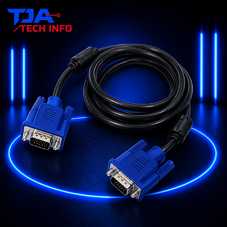 Cabo VGA Macho x Macho – 1,5 Metros | Transmissão de Vídeo Analógica | TJA Tech Info