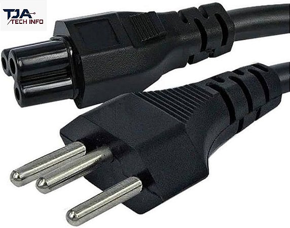 Cabo de Força 3 Pinos Tipo Mickey Mouse – 1,5M | Padrão Brasileiro | TJA Tech Info