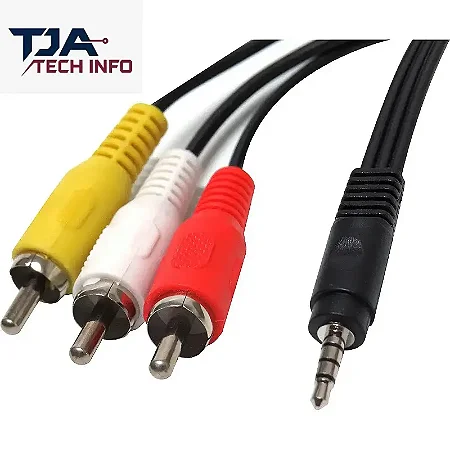 Cabo P2 X 2 Rca Audio Auxiliar Som Estereo 1,5 Metros