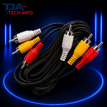Cabo RCA Áudio/Vídeo 1,5M – 3 Conectores Macho | TJA Tech Info