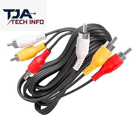 Cabo Audio/video Macho Rca, Av 1,5m Video Tv Lcd Led Dvd Sky Novo