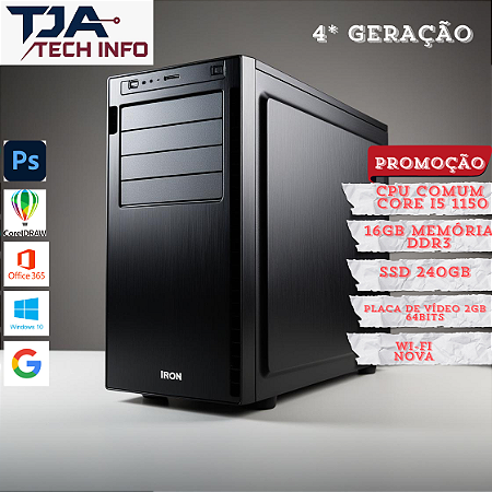 CPU Intel Core i5 4ª Geração  16GB DDR3  SSD 240GB  Placa de Vídeo 2GB  Wi-Fi | 1150  NOVA! 🚀