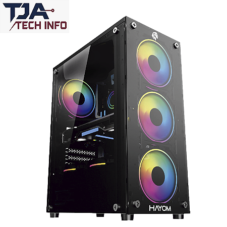 Case GB1749 Gamer com Vidro Temperado e 4 Ventoinhas | Fluxo de Ar Potente | Design Premium