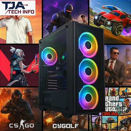 Cpu Gamer Core i5 4*geração 8gb Ssd 240gb placa de video 4gb RX 580