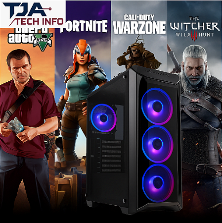 PC Gamer RX 580 8GB | i7 8ª Geração | 16GB RAM | SSD | Gabinete RGB | Roda Tudo!