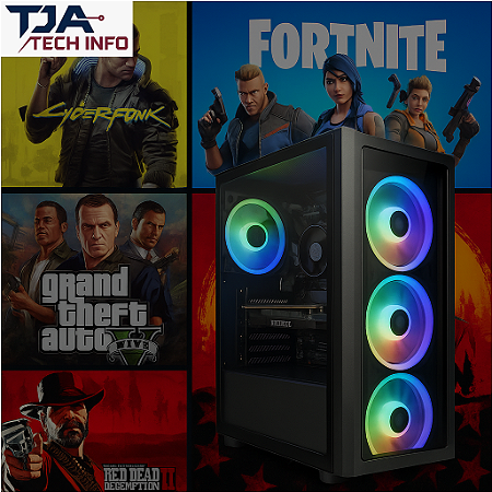 PC Gamer Ryzen 7 5700G | 32GB RAM | NVMe 1TB | RX 550 4GB | Gabinete Aquário RGB | Pronto p/ Uso