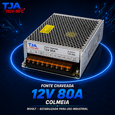 Fonte Chaveada 24V 15A Colmeia Bivolt – Estabilizada e Alta Potência TJA Tech Info