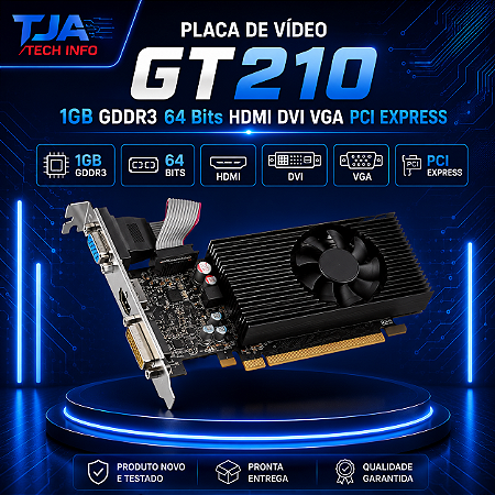 Placa de Vídeo Vinik GT210 1GB GDDR3 64 Bits – HDMI / DVI / VGA – Produto Novo