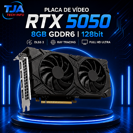 Placa de Vídeo RTX 5050 8GB GDDR6 128 Bits – DLSS 3 – Ray Tracing – Full HD Ultra