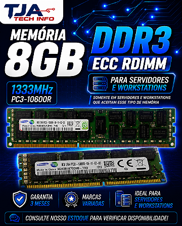 Memória Samsung 8GB 1333 RDIMM M393B1K70DH0-YH9 para Servidor