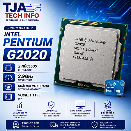 Processador Intel Pentium G2020 2 Núcleos 2.9GHz c/ Gráfica Integrada