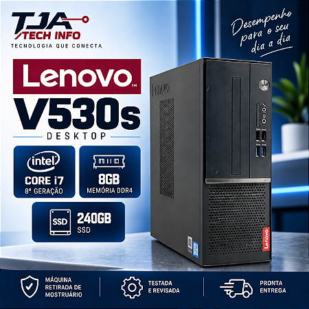 Computador Lenovo V530s Core i7 8ª Geração 8GB DDR4 SSD 240GB