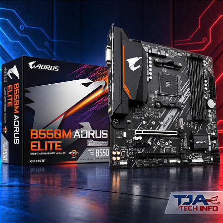 Placa-mãe Gigabyte B550M AORUS ELITE AM4 DDR4