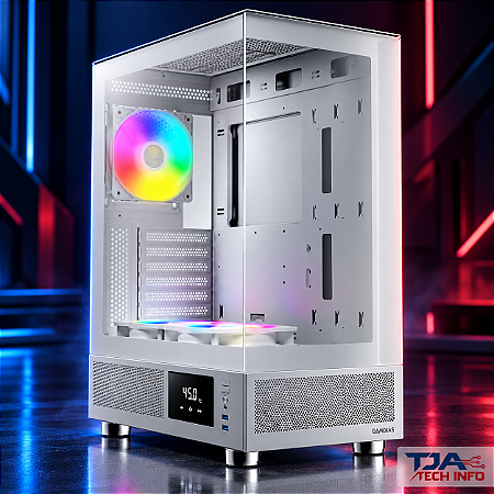 Gabinete Gamer Gamdias Atlas E1 WH Branco – 3 Ventoinhas