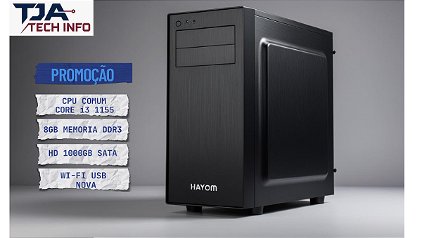 CPU i3  8GB RAM  HD 1TB  Wi-Fi  Socket 1155  NOVA! 🚀