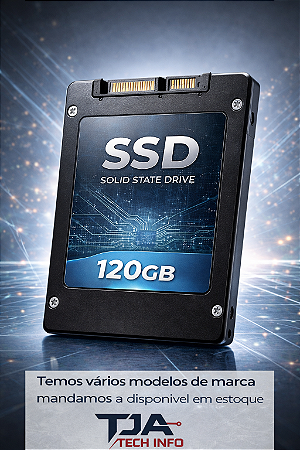 SSD 120GB 2.5" SATA III – Rápido, Testado e Pronta Entrega!