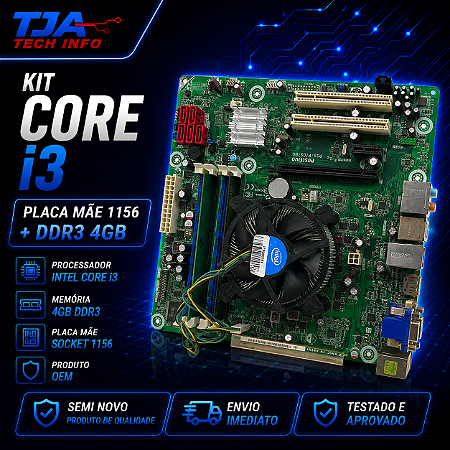 Kit Intel Core i3 DDR3 4GB Placa 1156 💻 | OEM | Envio Imediato 🚚