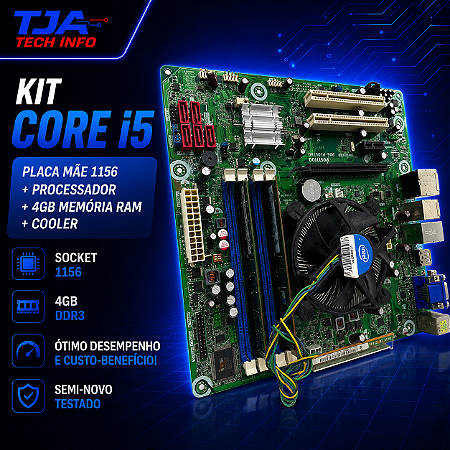 Kit Core i5 com Placa 1156 4GB DDR3 Ótimo Desempenho e Custo-Benefício!