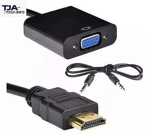 Cabo Adaptador Conversor Hdmi Para Vga Com Saída P2 De Áudio NOVO