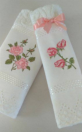 Kit toalhas de lavabo Dia das Mães