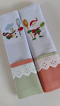 Kit panos de prato de Natal