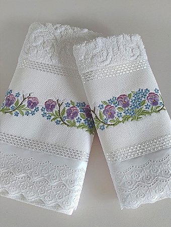 Jogo Toalhas Rosto e Lavabo