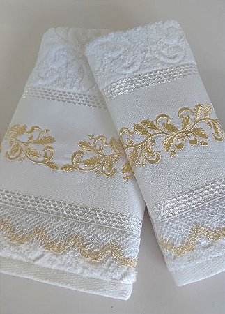 Jogo de Toalhas Rosto e Lavabo