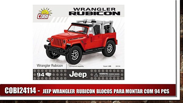 JEEP WRANGLER RUBICON BLOCOS PARA MONTAR COM 94 PCS - Vermelho