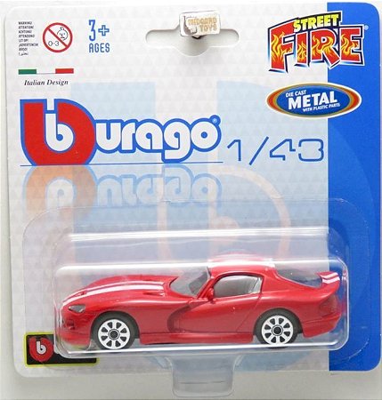 Dodge Viper Gts Coupe - Street Fire Blister - 1/43 - Burago