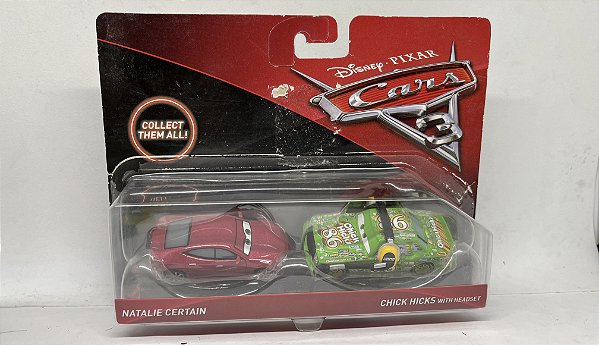 Pack Cars 3 -CHICK HICKS WITH HEADSET & NATALIE CERTAIN