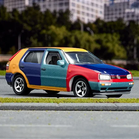 Volkswagen Golf Harlequin Mk3 -  Mattel Creations - Frete grátis