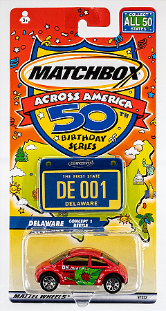 2002 Matchbox Across America VW Concept Beetle DELAWARE