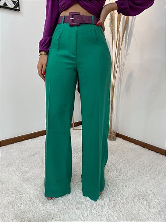 Calça Pantalona Lu Verde Esmeralda