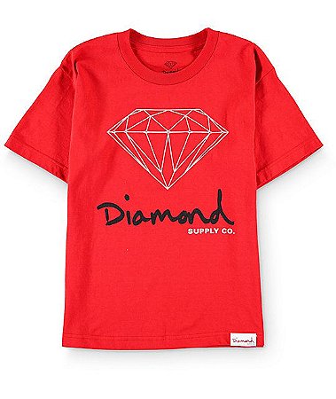 Camiseta Diamond Sign Tee Vermelha