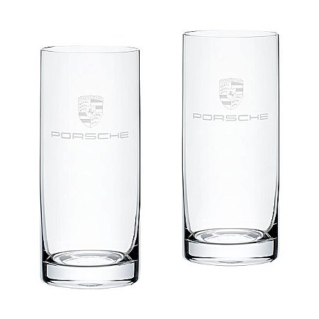 Conjunto de dois copos, long drink Porsche