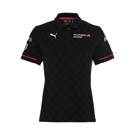 Camisa polo feminina, coleção Motorsport