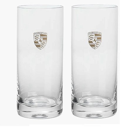 Conjunto de dois copos com emblema Porsche