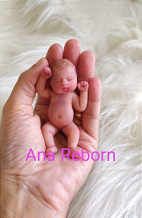 Mini Bebê Reborn Silicone Sólido Completo *Lelê* VERSAO MENINO OU MENINA