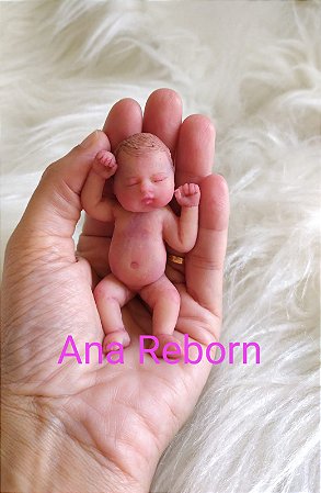 Mini Bebê Reborn Silicone Sólido Completo *Amandinha* A PRONTA ENTREGA -  Ana Reborn - Transformando Seu Sonho em Realidade !