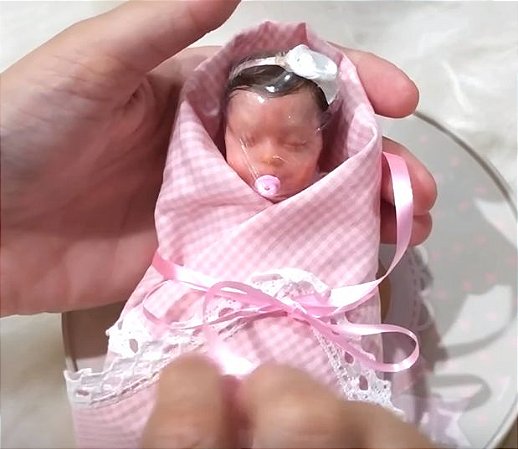 Mini Bebê Reborn Silicone Sólido Completo *Dulce*