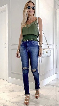 CALÇA JEANS SKINNY